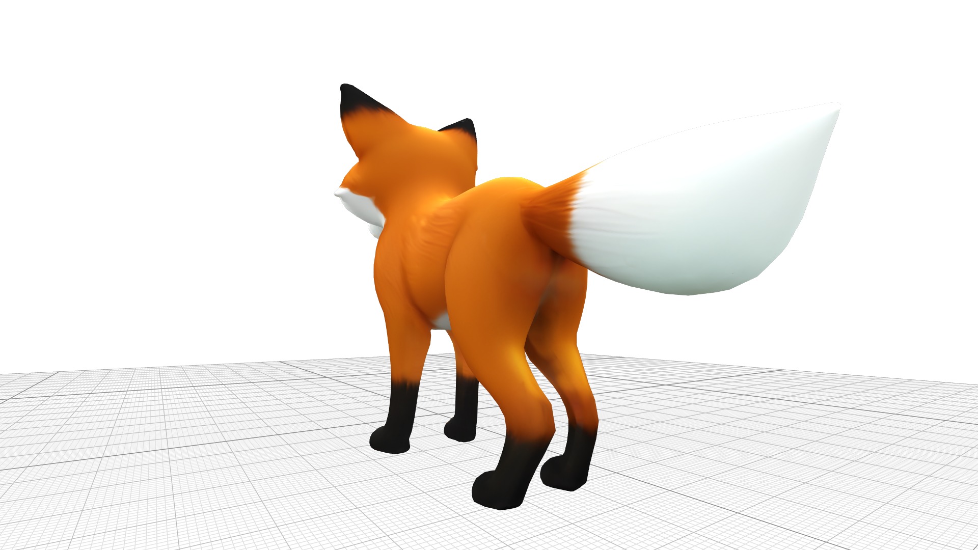 Fox Lowpoly Realistic Low-poly 3D model_5