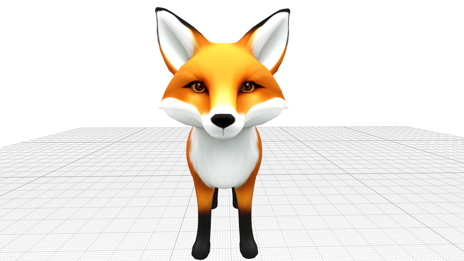 Fox Lowpoly Realistic Low-poly 3D model_2