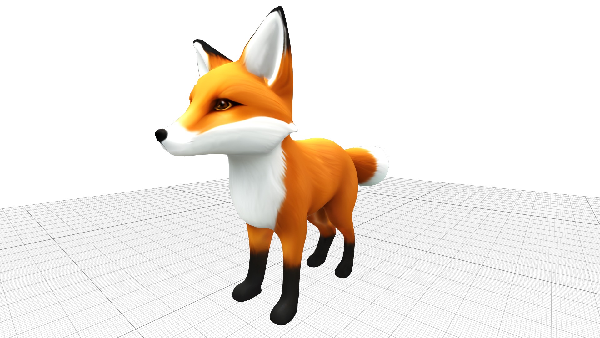 Fox Lowpoly Realistic Low-poly 3D model_1