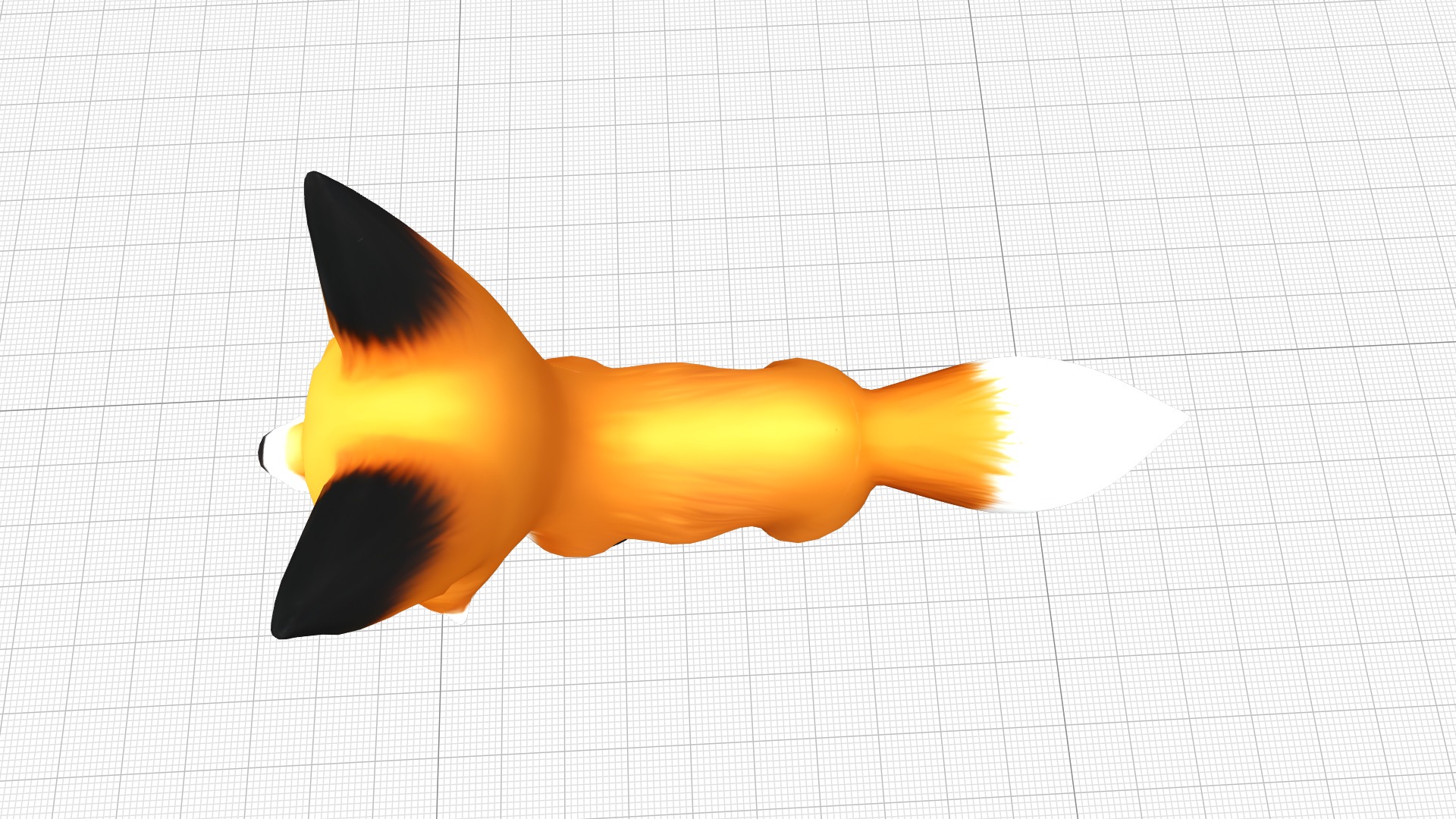 Fox Lowpoly Realistic Low-poly 3D model_7