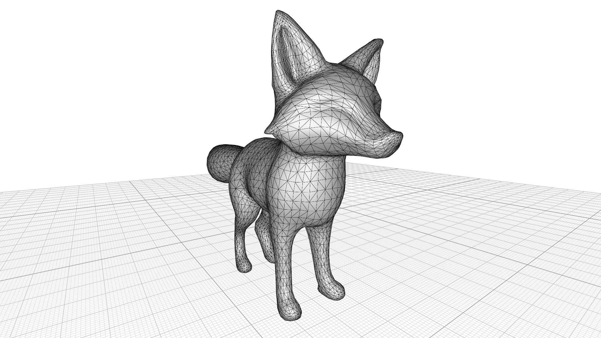 Fox Lowpoly Realistic Low-poly 3D model_13