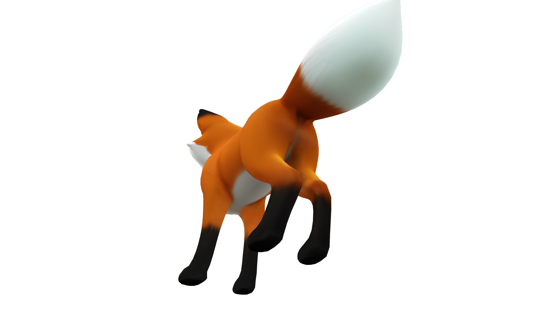 Fox Lowpoly Realistic Low-poly 3D model_3