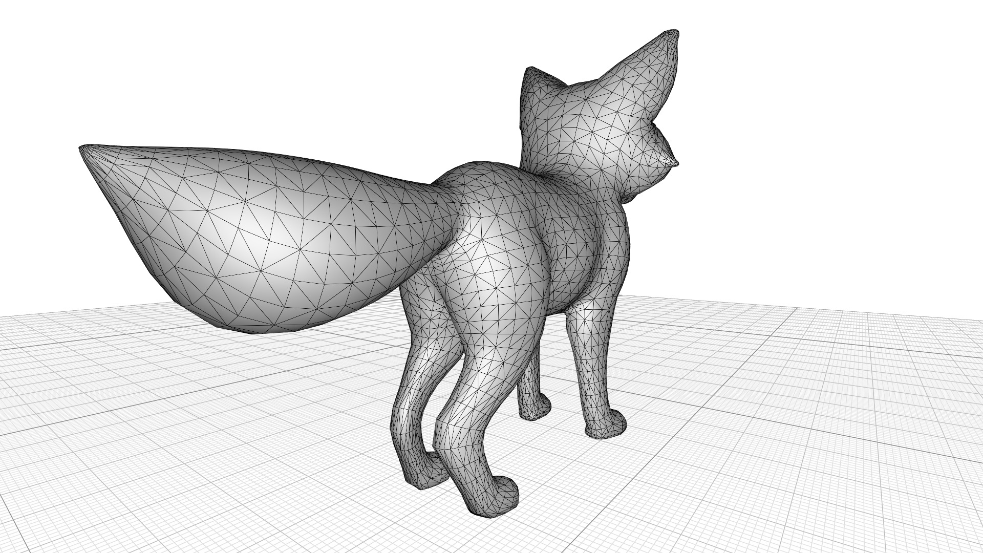 Fox Lowpoly Realistic Low-poly 3D model_10