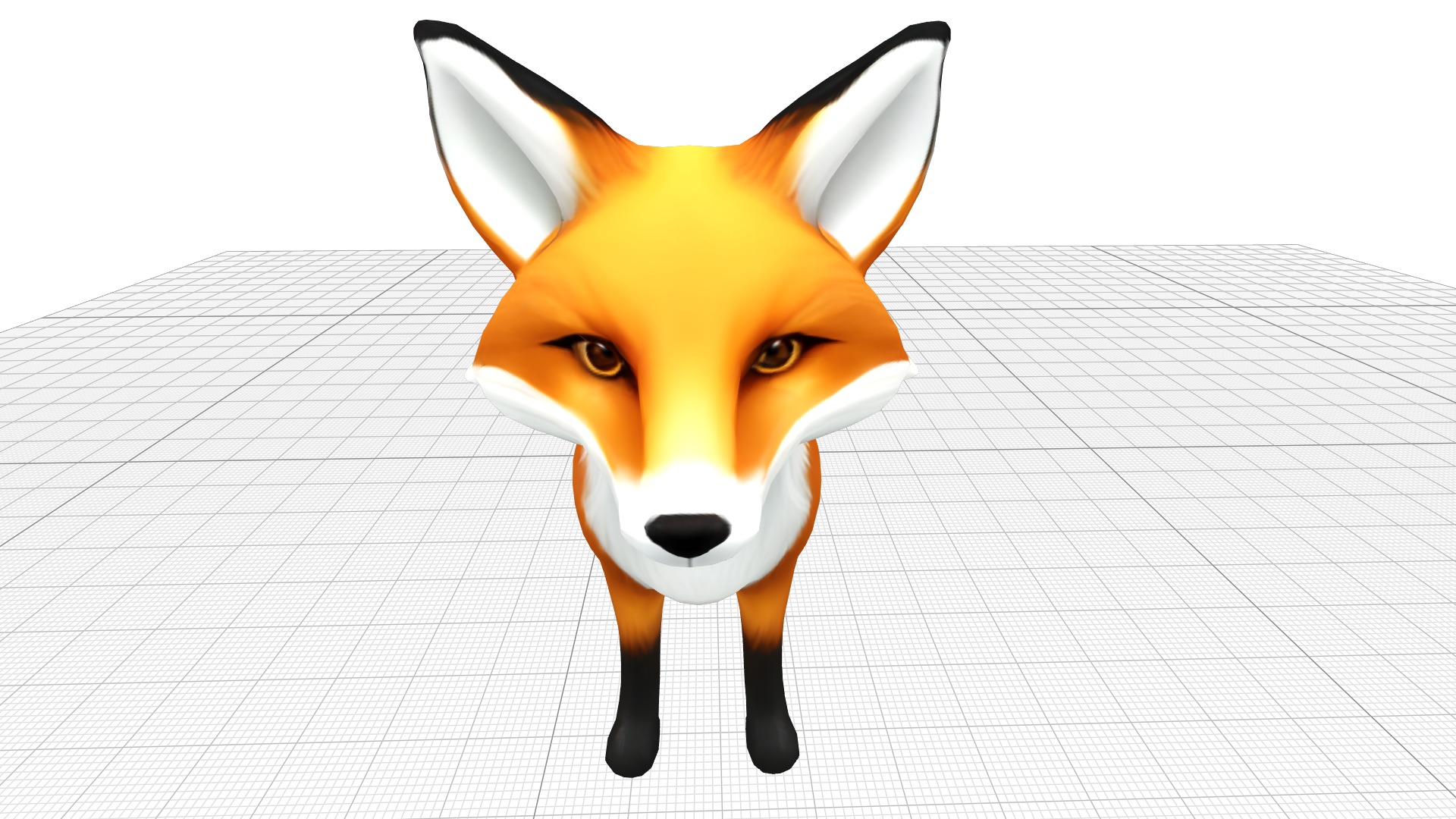 Fox Lowpoly Realistic Low-poly 3D model_9