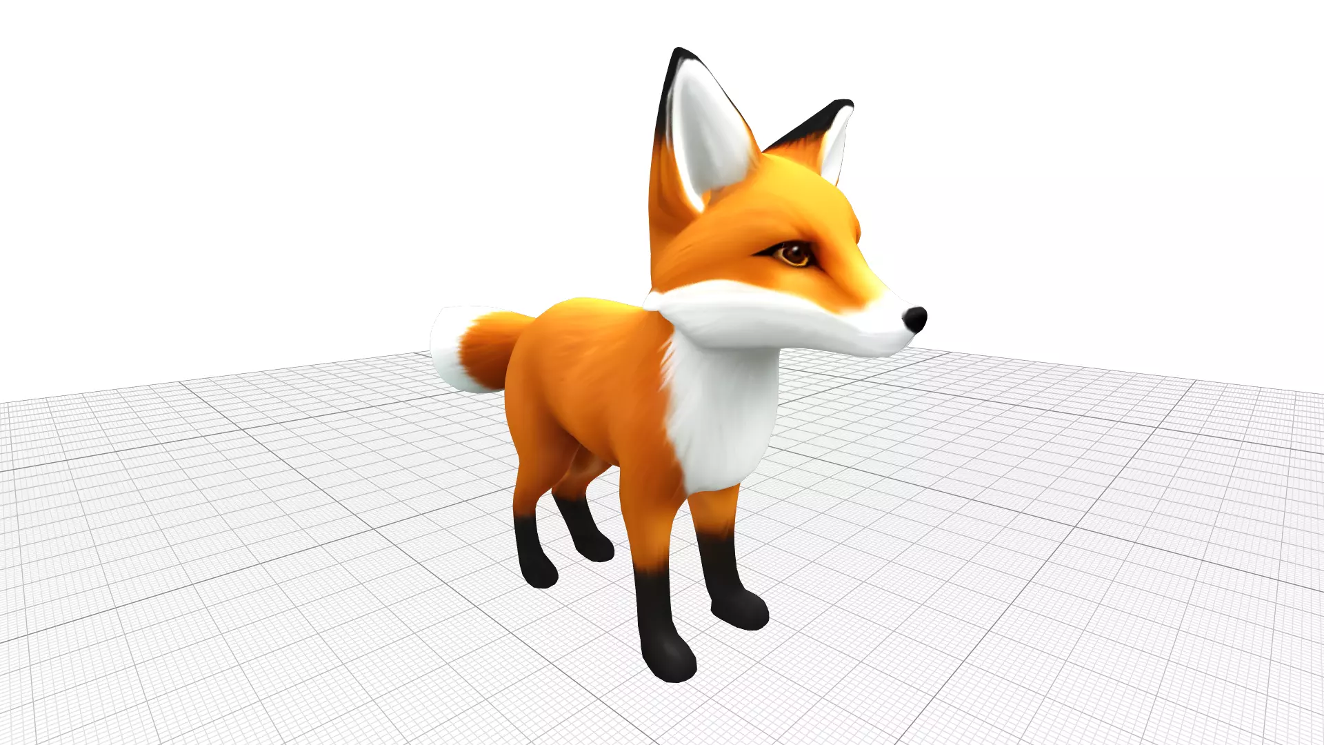 Fox Lowpoly Realistic Low-poly 3D model_0