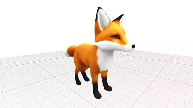 Fox Lowpoly Realistic Low-poly 3D model