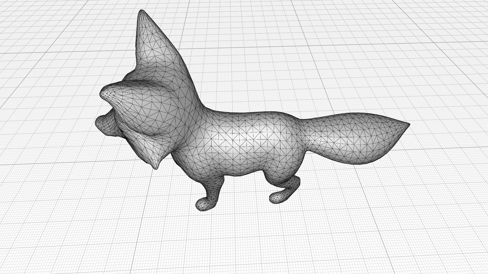 Fox Lowpoly Realistic Low-poly 3D model_11
