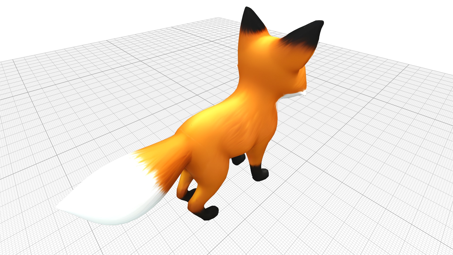Fox Lowpoly Realistic Low-poly 3D model_8