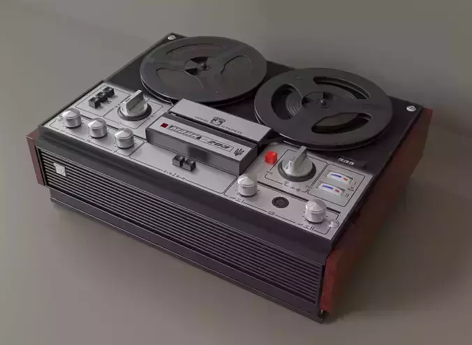 Ukrainian vintage tape recorder 3D model