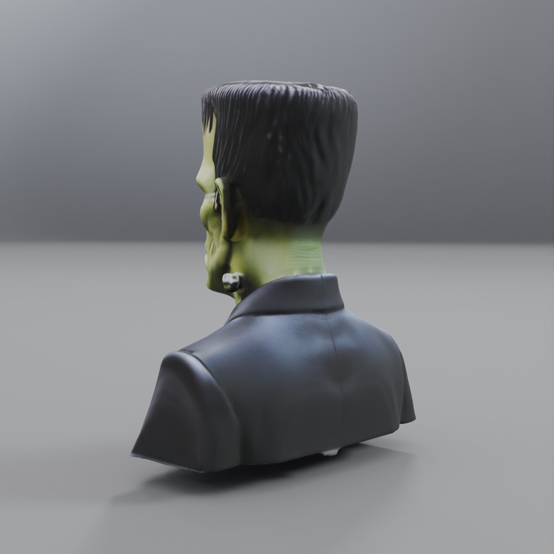 Frankenstein bust 3D model_2