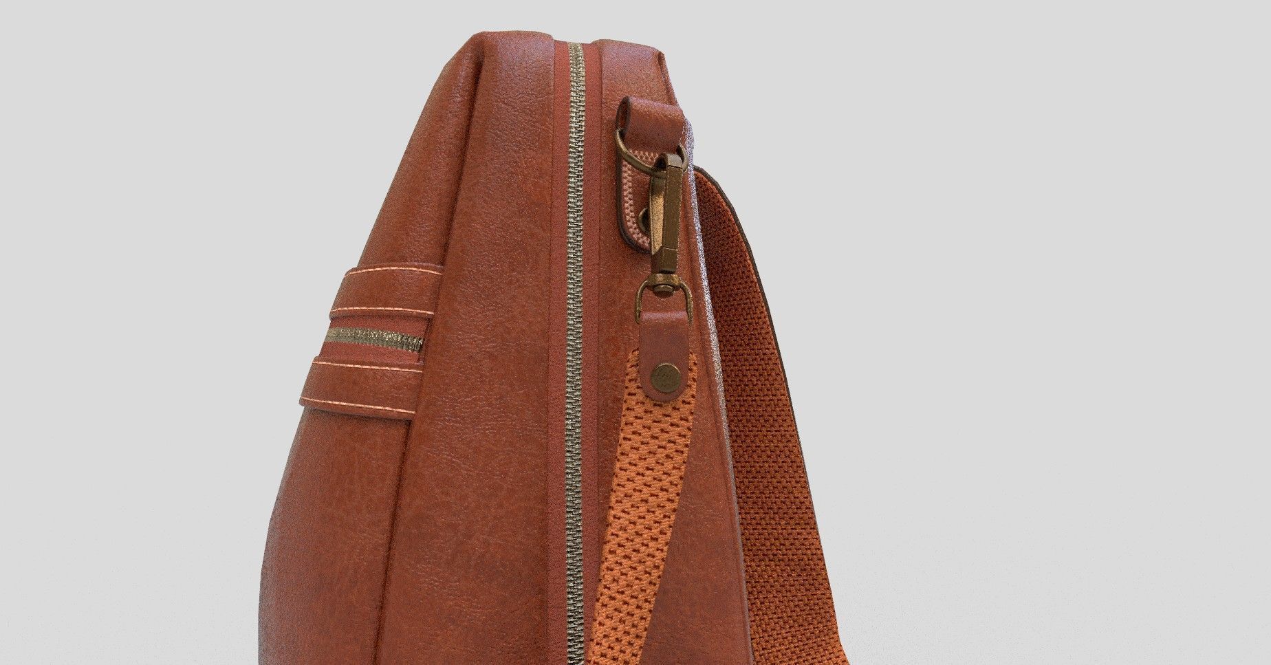 Leather bag 3D model_2