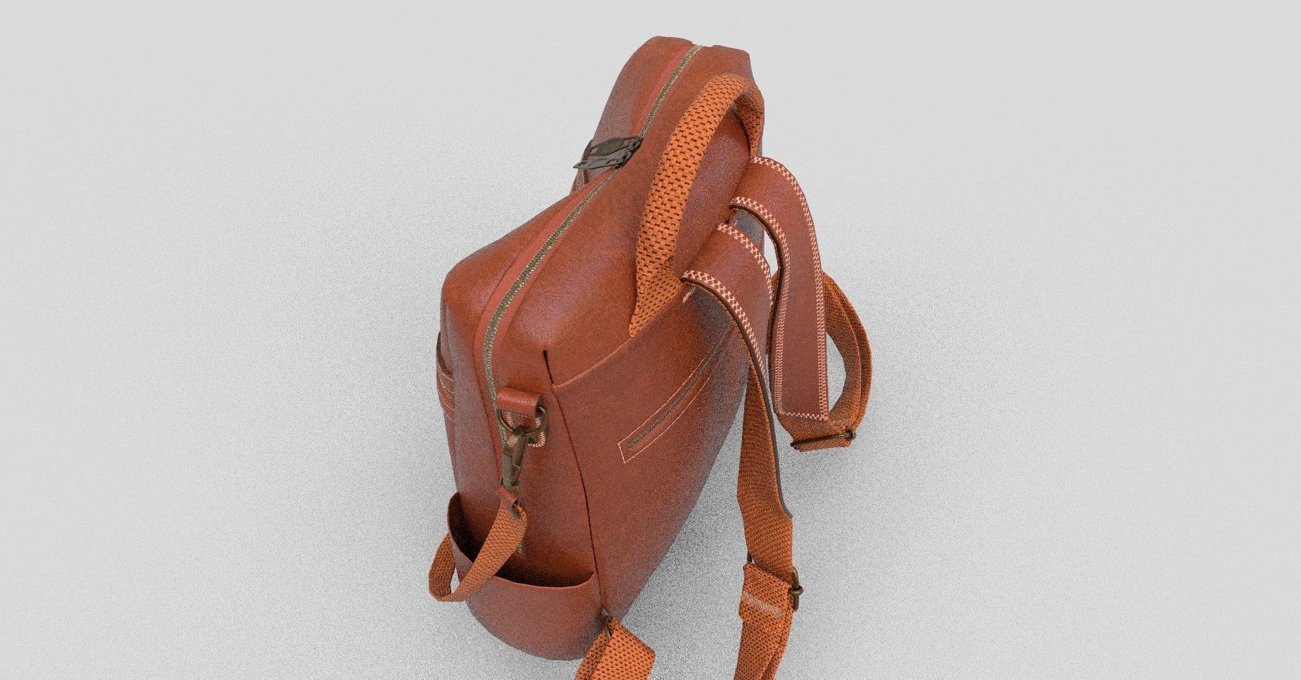 Leather bag 3D model_4