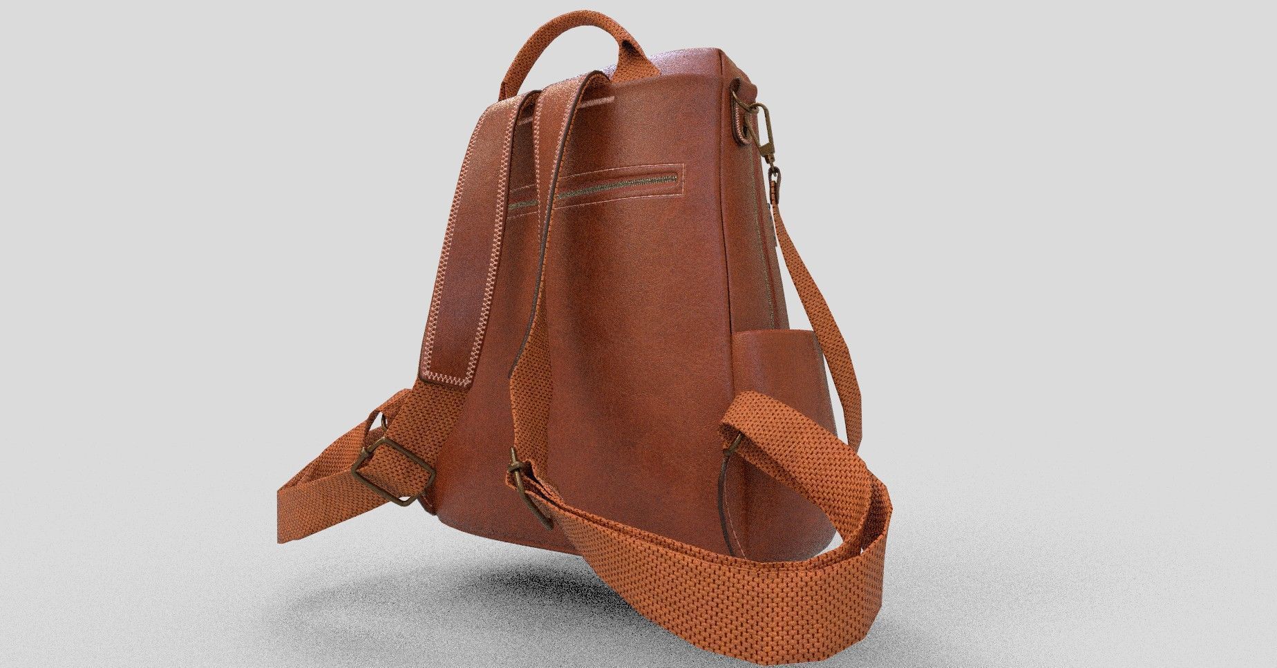 Leather bag 3D model_3