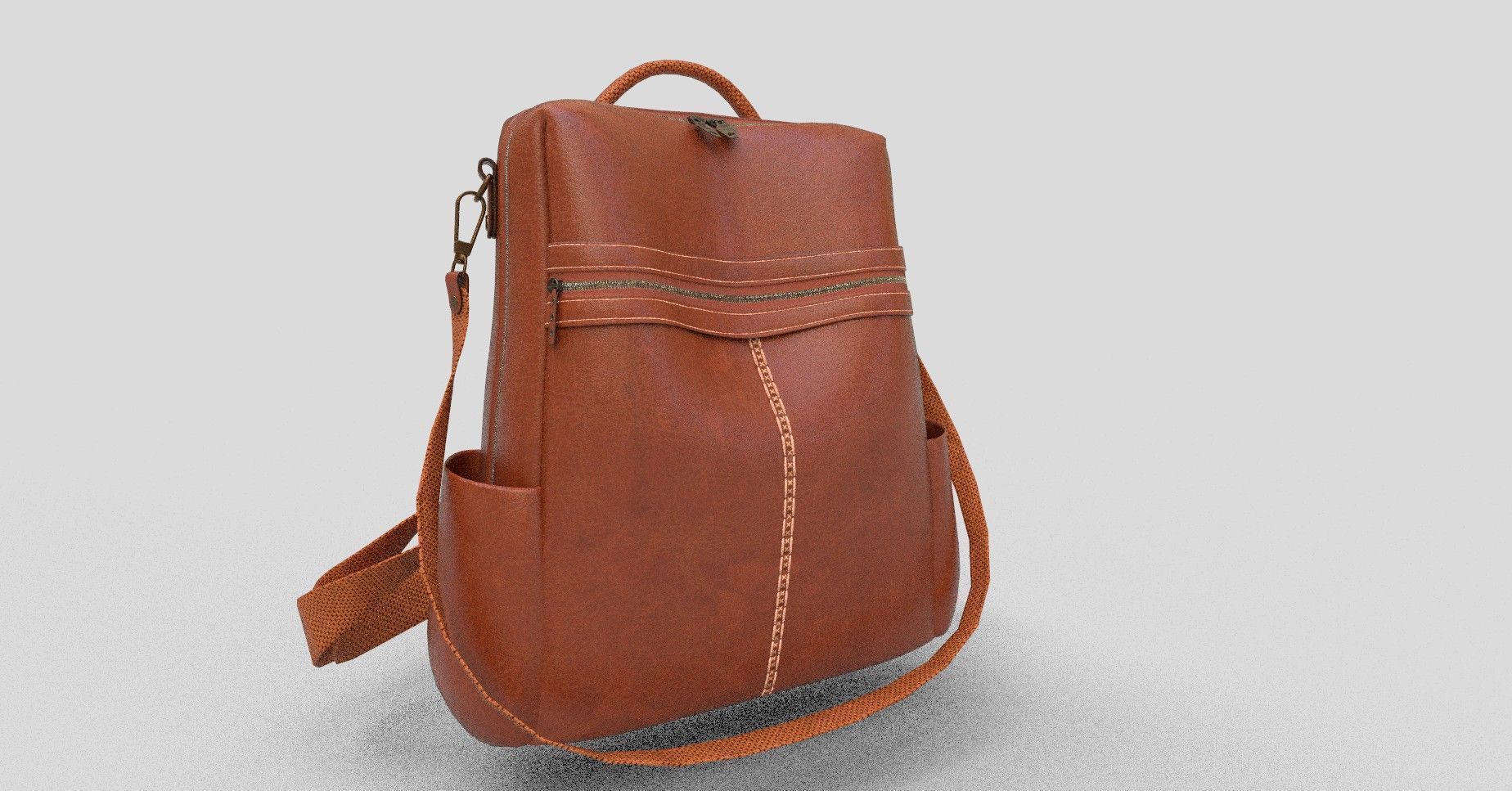 Leather bag 3D model_1