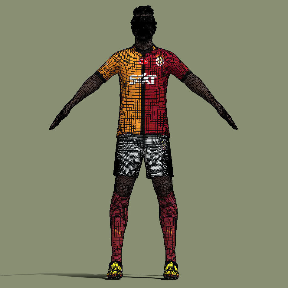 T-Pose Rigged Osimhen Galatasaray 3D model_6