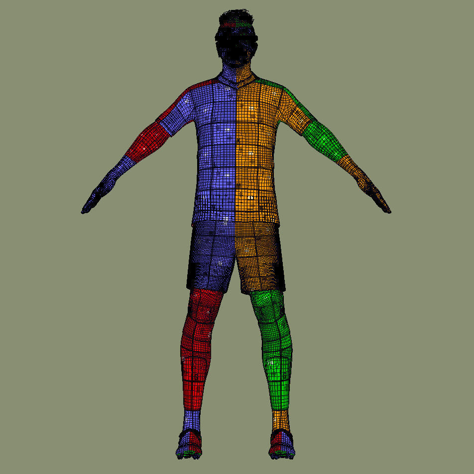 T-Pose Rigged Osimhen Galatasaray 3D model_8