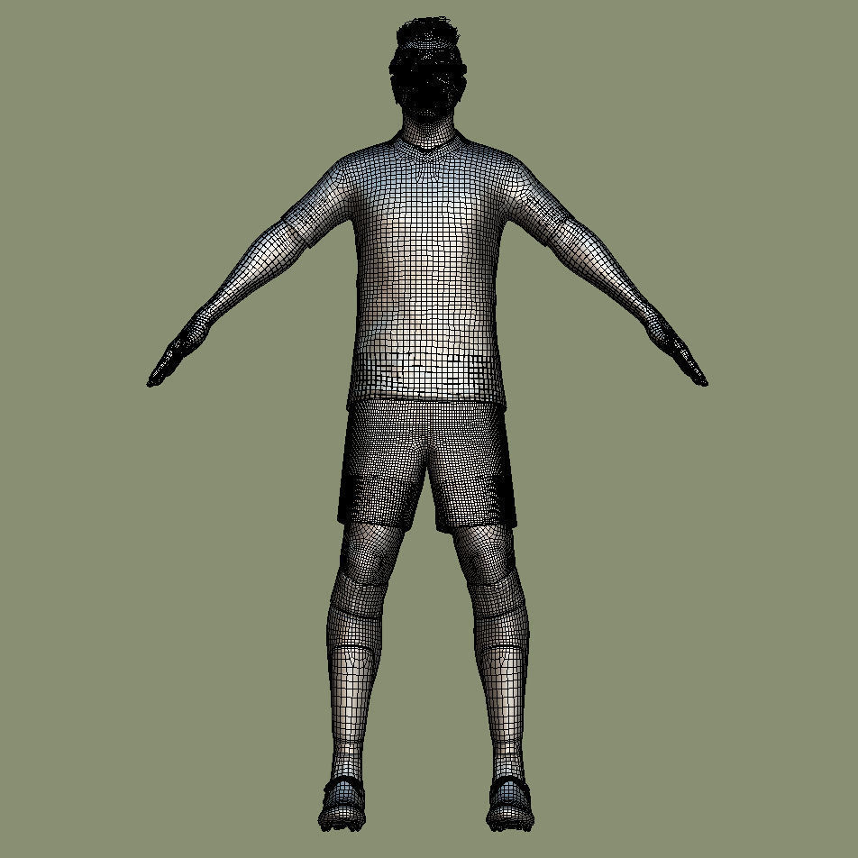 T-Pose Rigged Osimhen Galatasaray 3D model_5