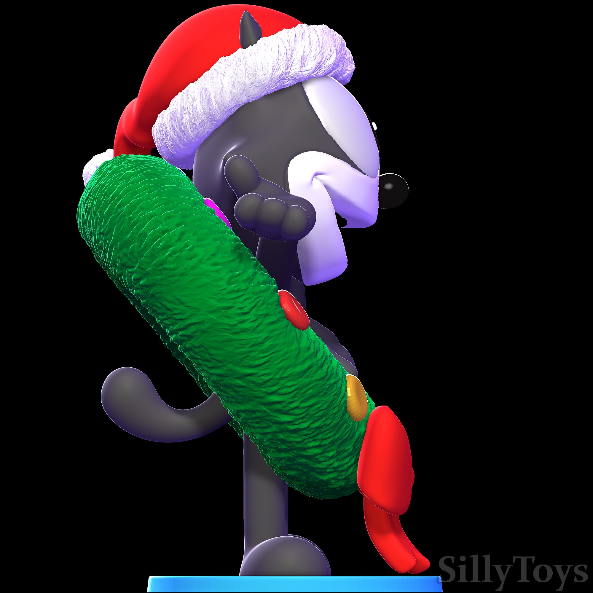 Felix the Cat Christmas 3D print model_2