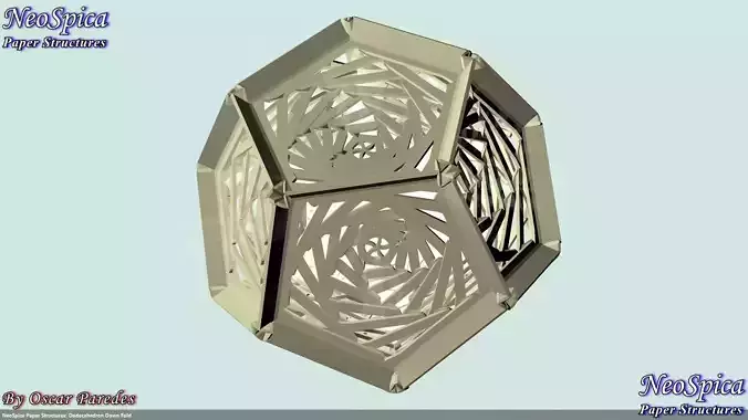 Dodecahedron - Twisted Spiral Faces DOWN