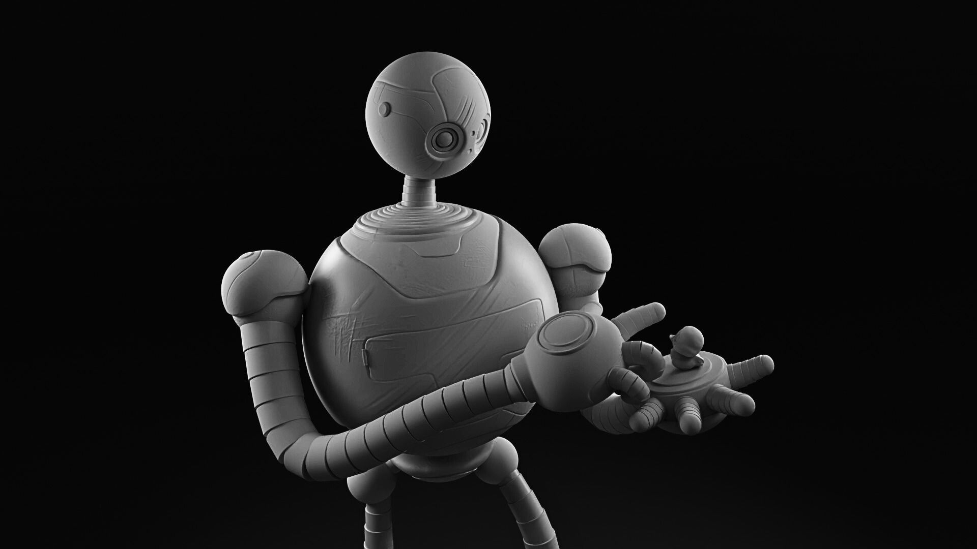 Roz figure 3D printing from The Wild Robot 3D print model_4