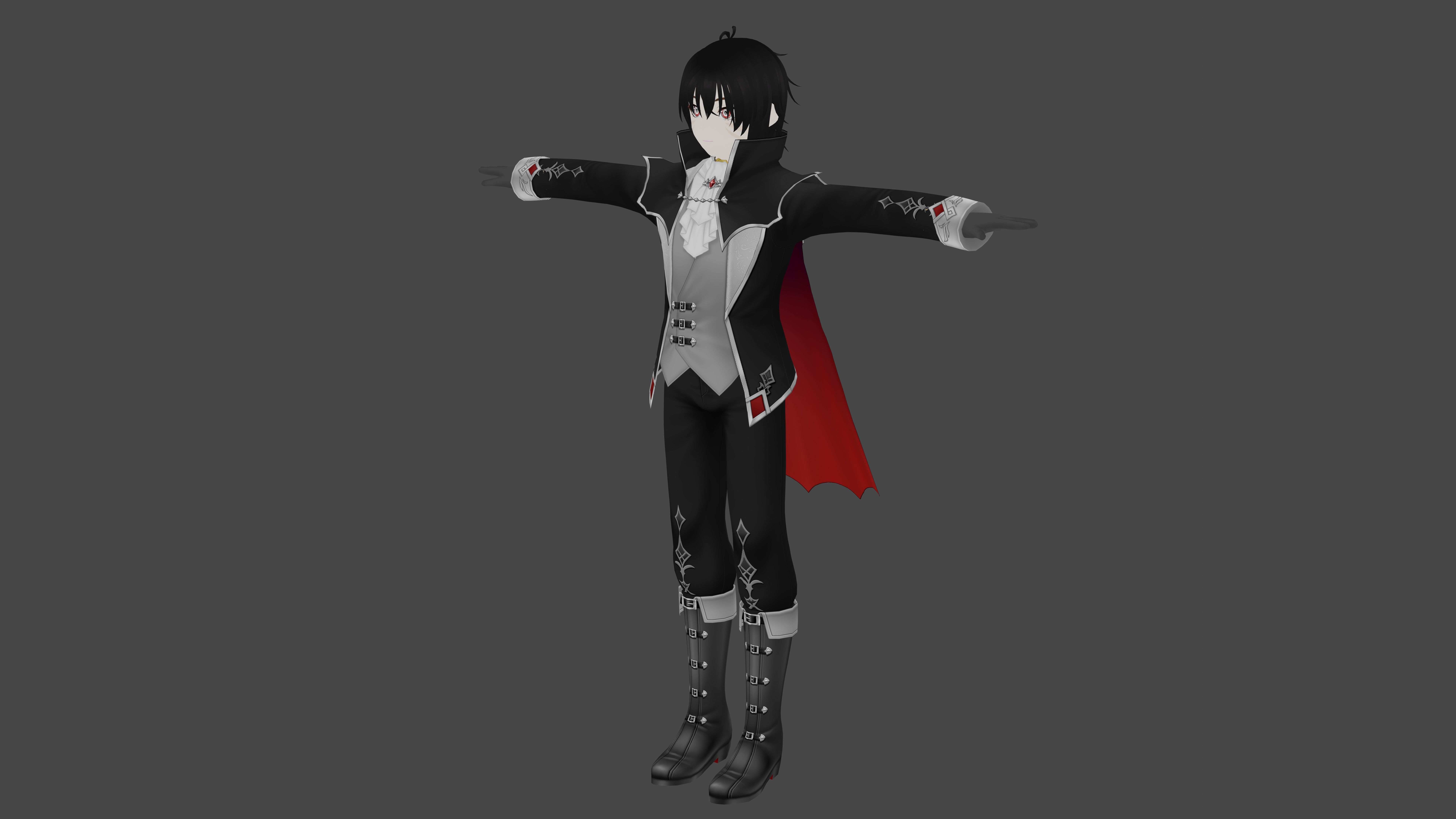 Anime Boy 3D Model Low-poly 3D model_2