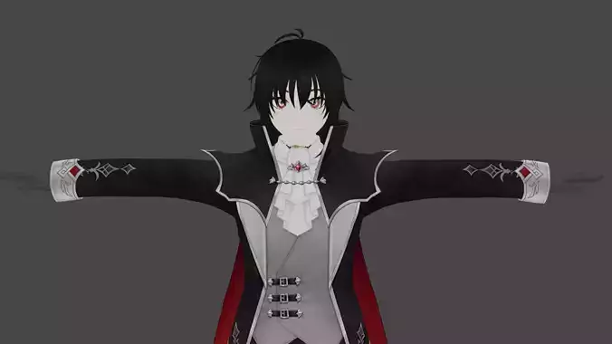 Anime Boy 3D Model Low-poly 3D model