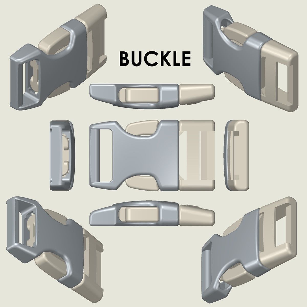 Snap Buckle 3D print model_6