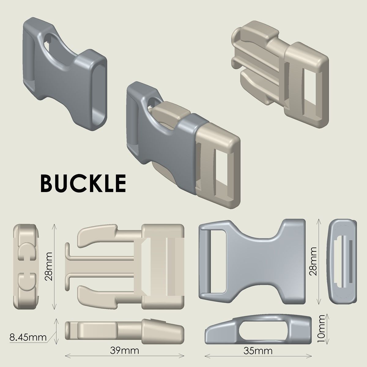 Snap Buckle 3D print model_5