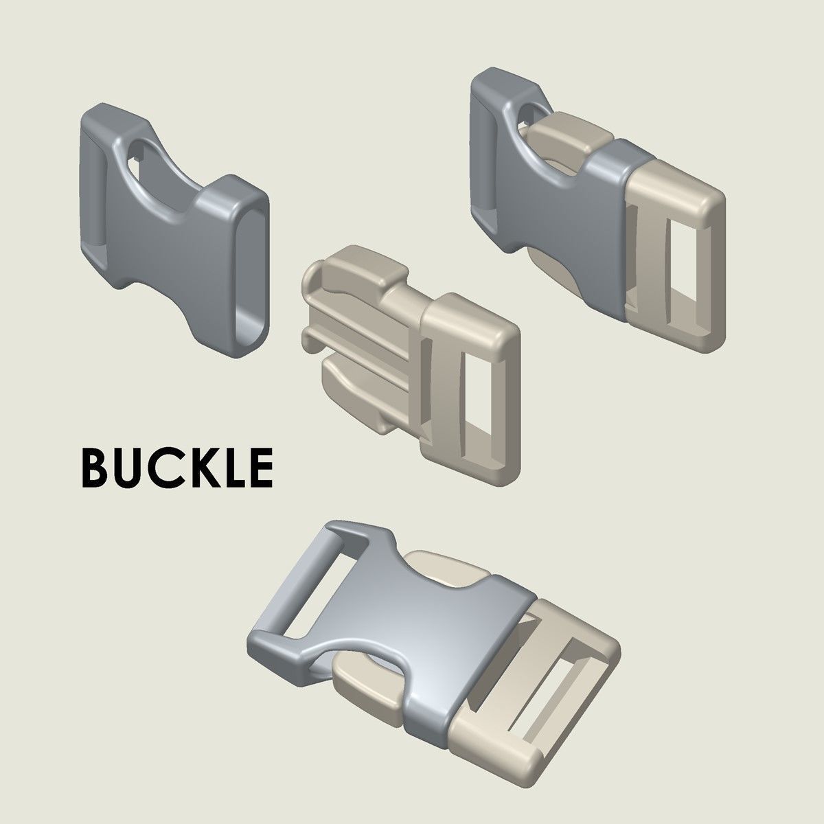 Snap Buckle 3D print model_4