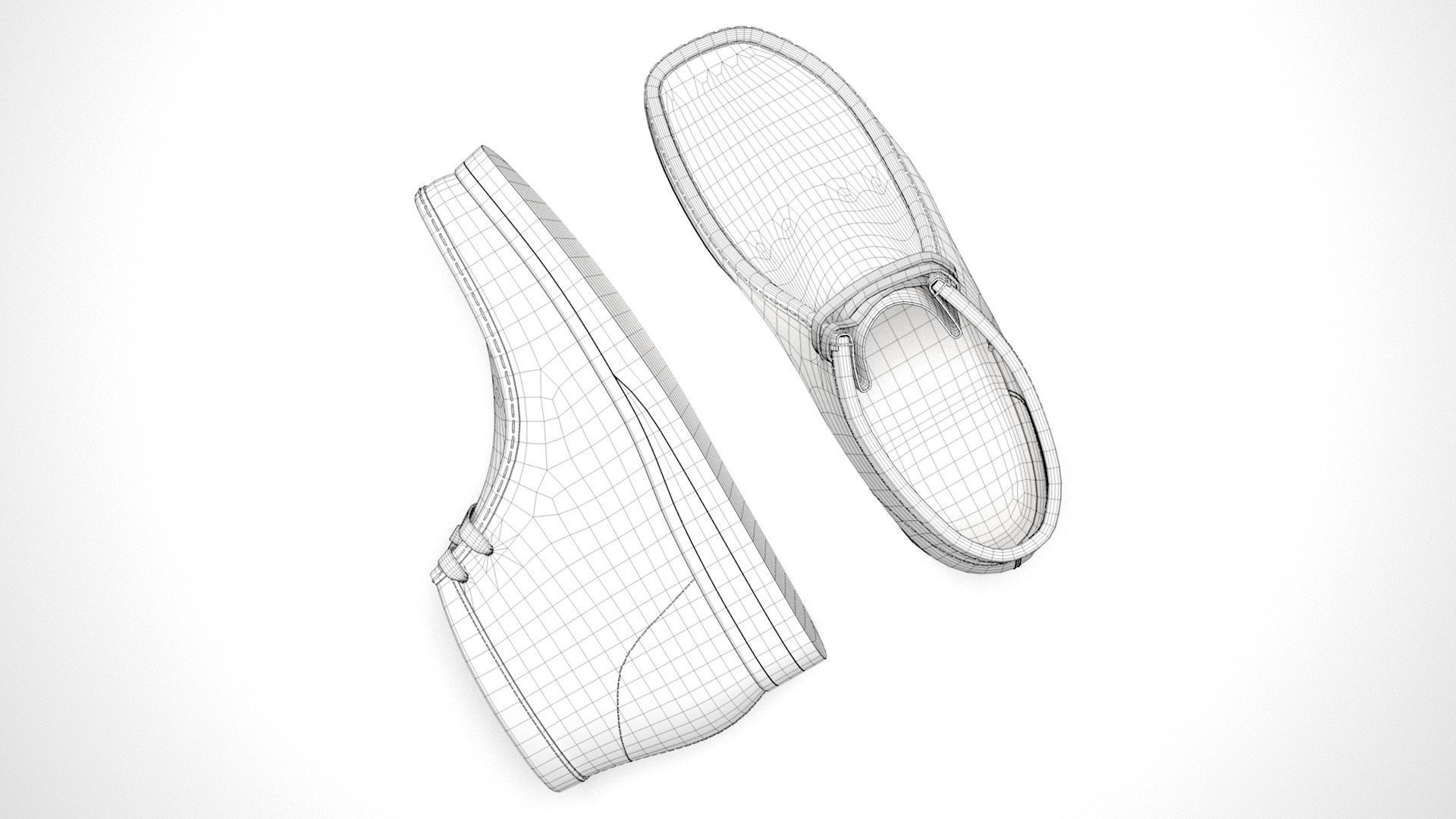 Clarks Wallabee Boots Mid Tan Leather 3D model_14