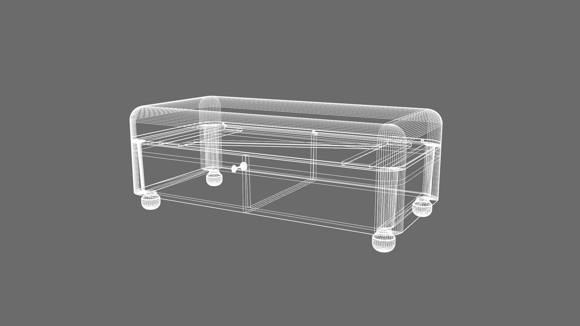 Footstool With Key Christmas Rigged Low-poly 3D model_8