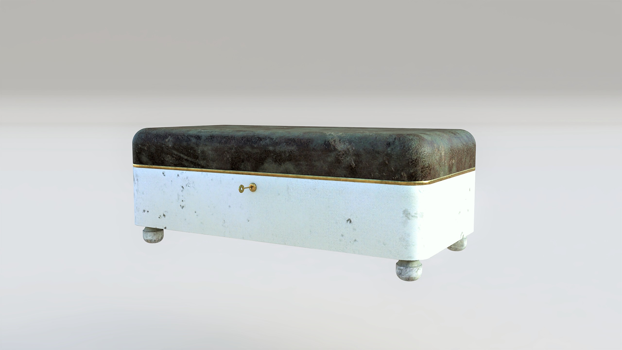 Footstool With Key Christmas Rigged Low-poly 3D model_2