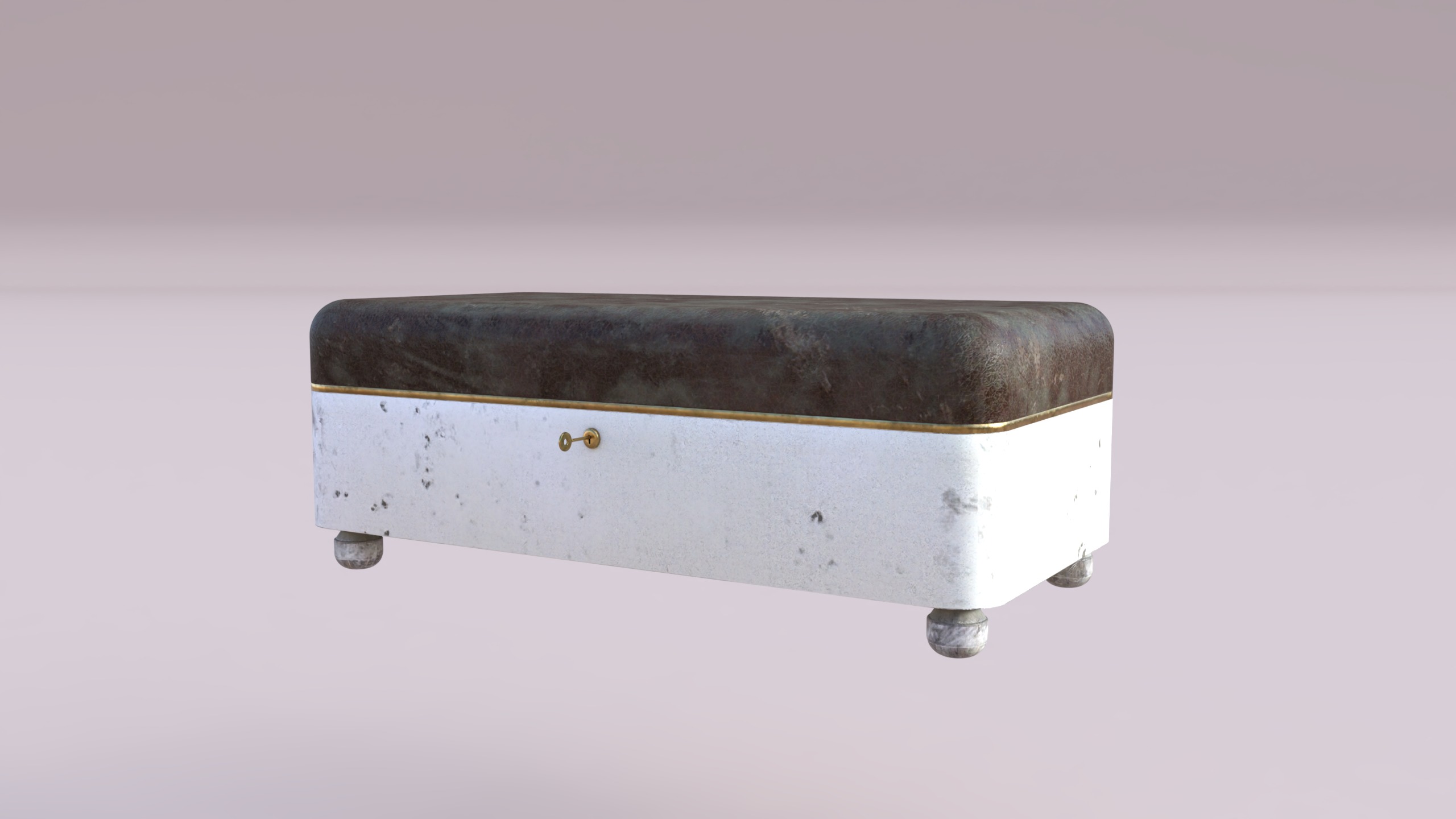 Footstool With Key Christmas Rigged Low-poly 3D model_3