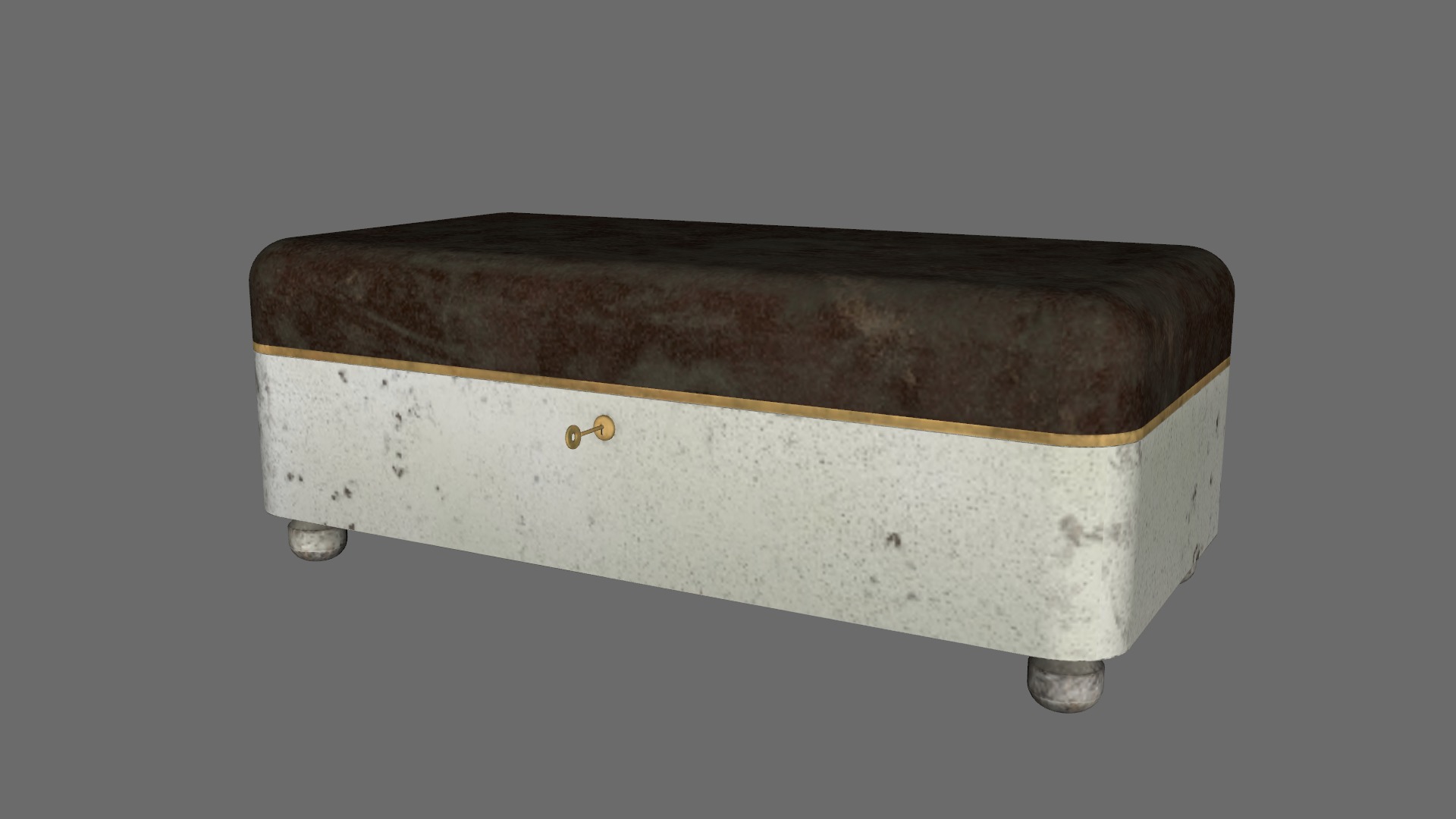 Footstool With Key Christmas Rigged Low-poly 3D model_12