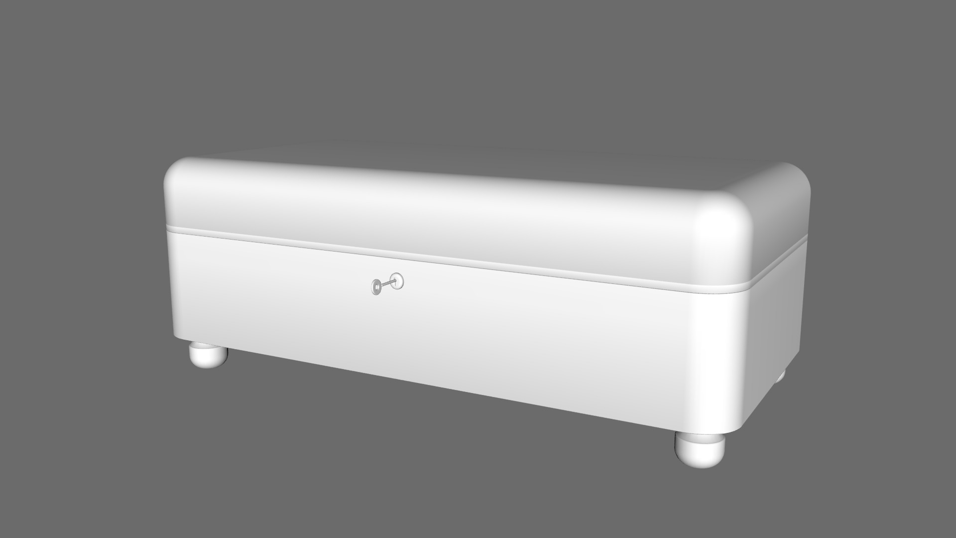 Footstool With Key Christmas Rigged Low-poly 3D model_10