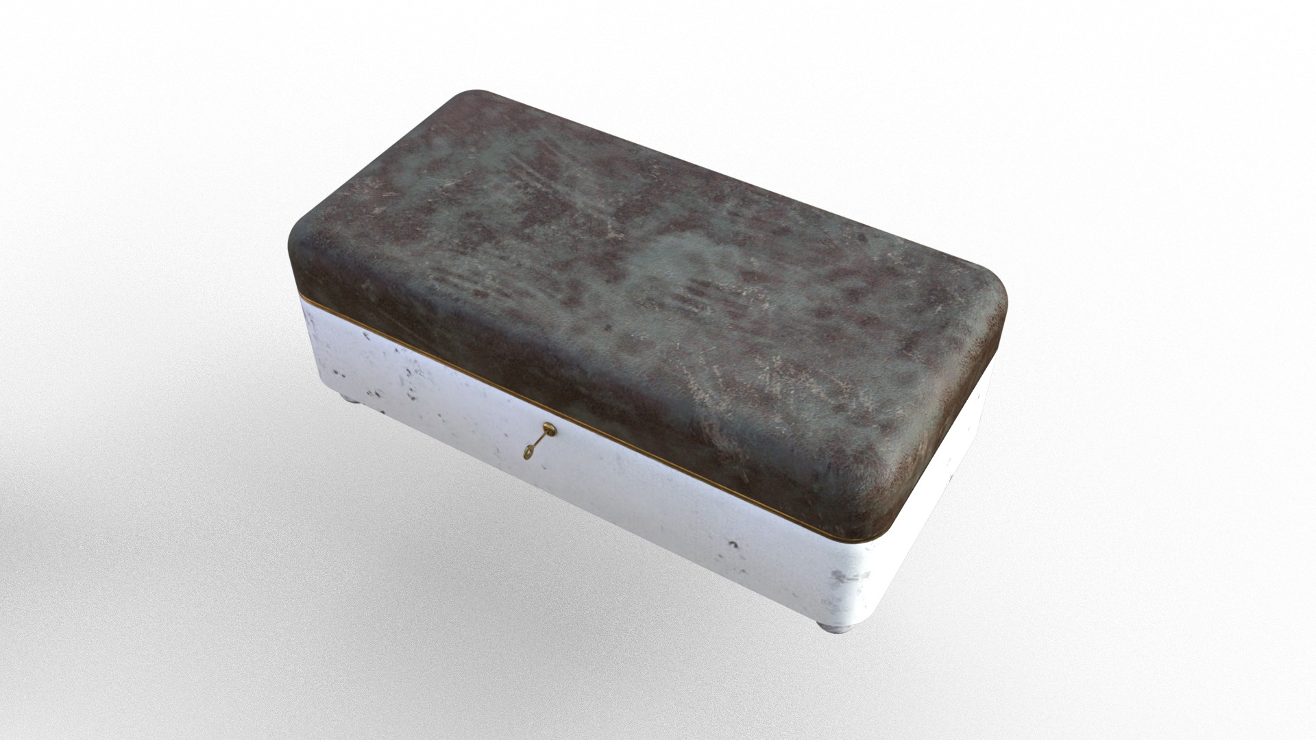 Footstool With Key Christmas Rigged Low-poly 3D model_4