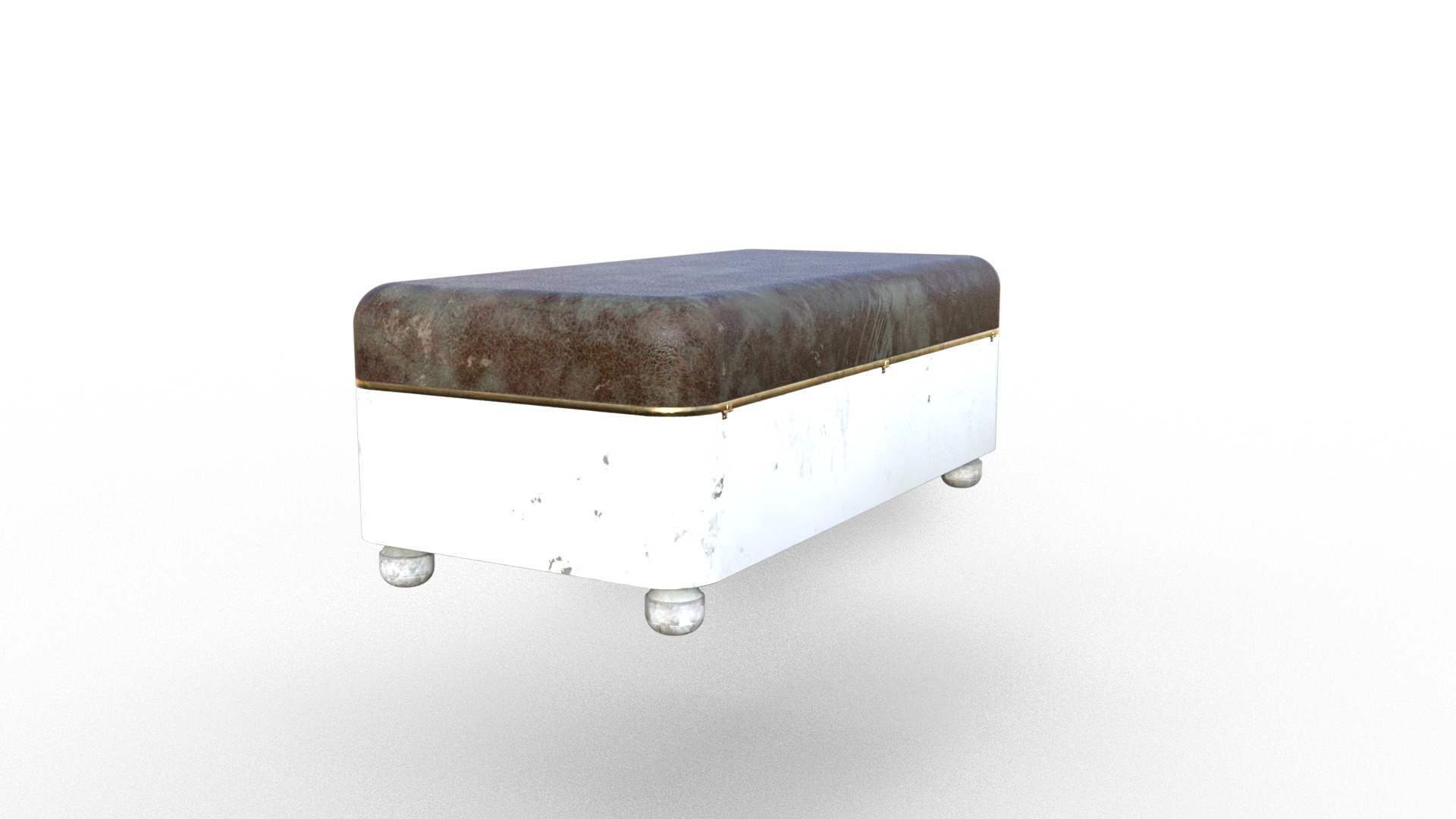 Footstool With Key Christmas Rigged Low-poly 3D model_7