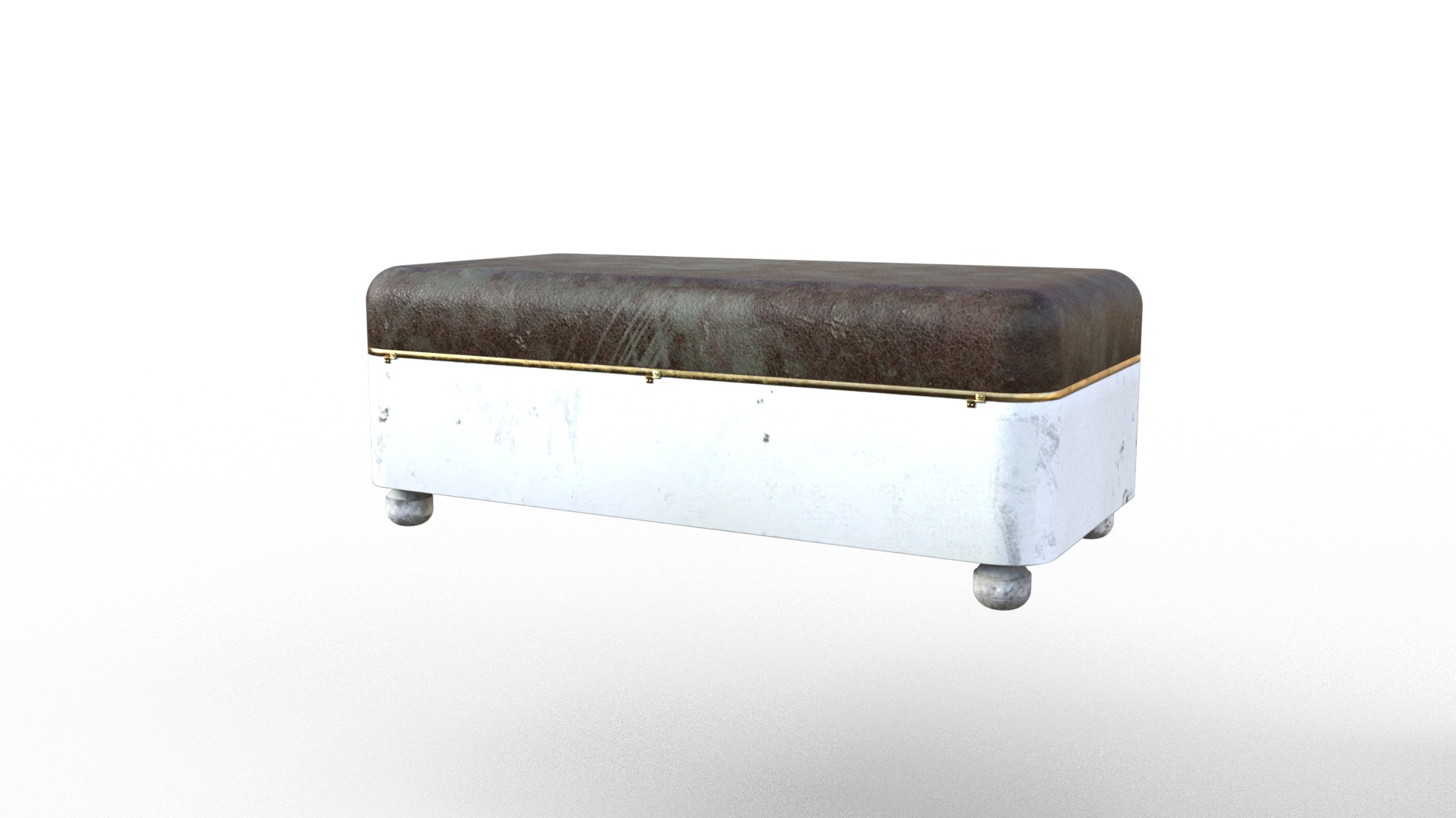 Footstool With Key Christmas Rigged Low-poly 3D model_6