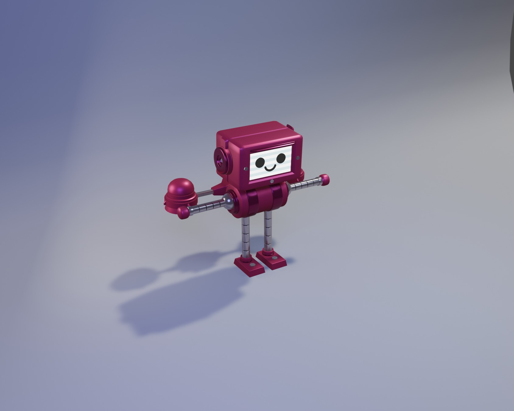 Cute Cyber Robot 3D model_1