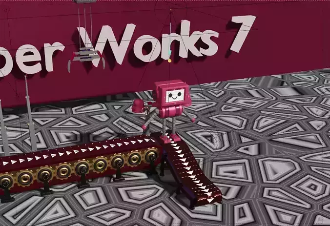 Cute Cyber Robot 3D model