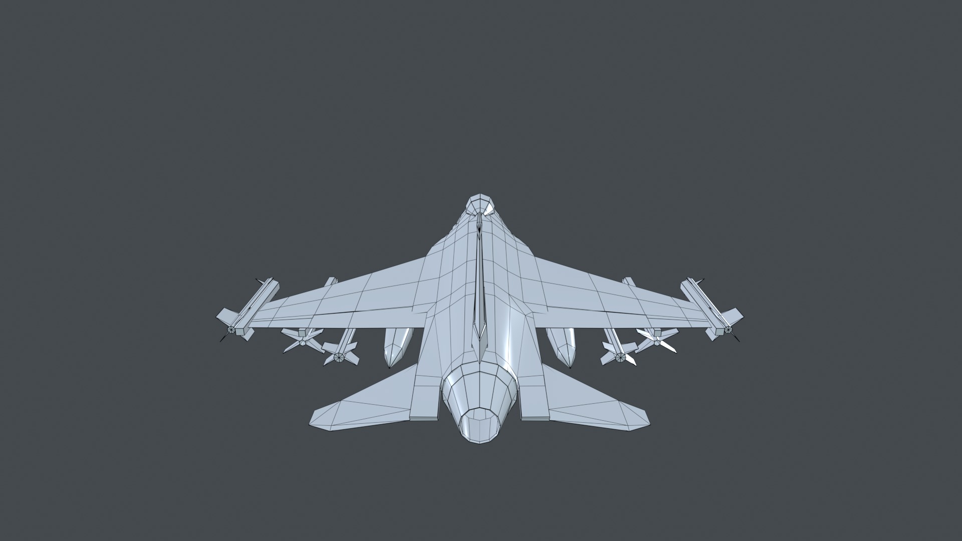 Asset - Army - F16A Fighting Falcon - 3D MODEL Low-poly Low-poly 3D model_36