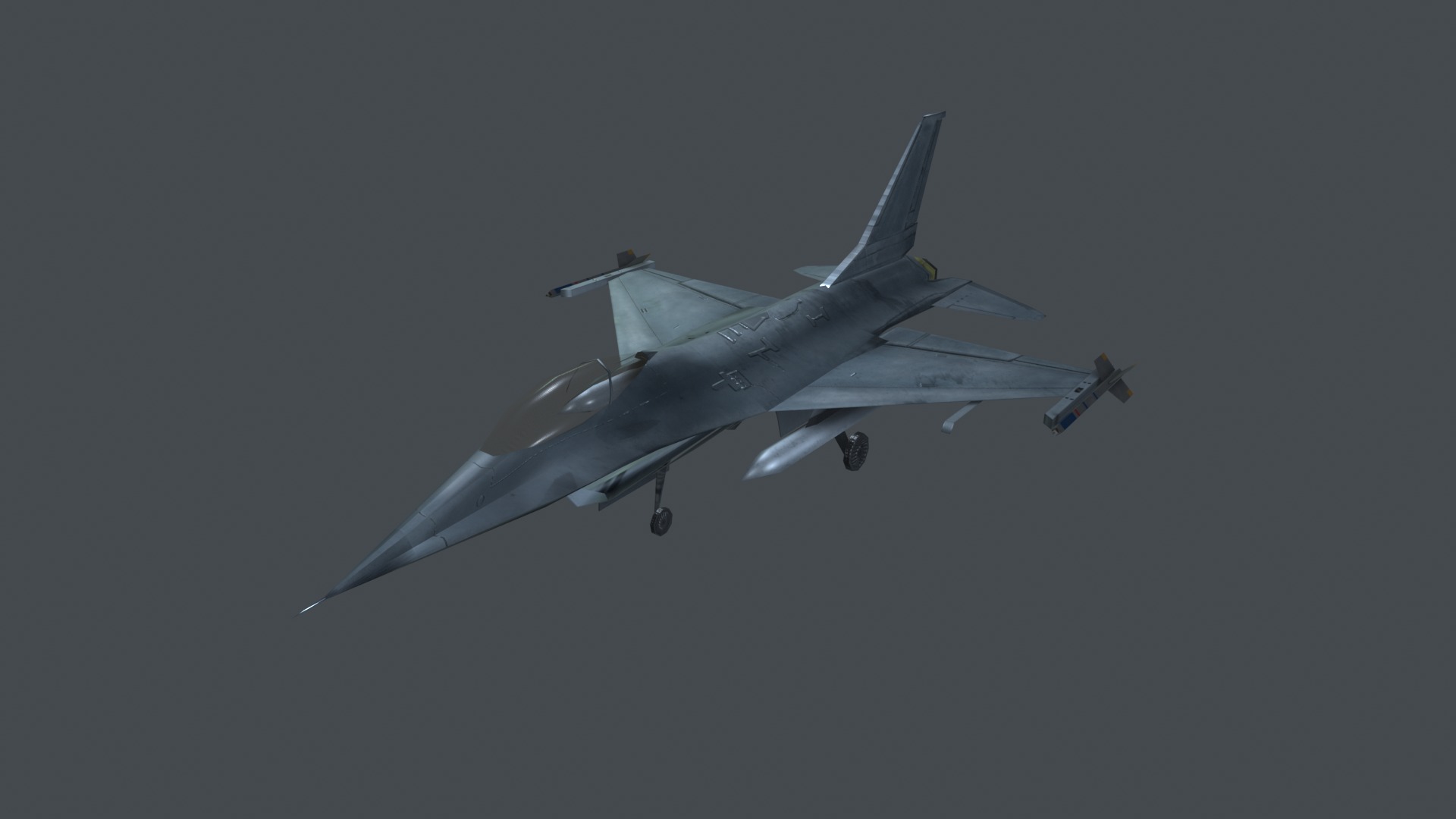 Asset - Army - F16A Fighting Falcon - 3D MODEL Low-poly Low-poly 3D model_48