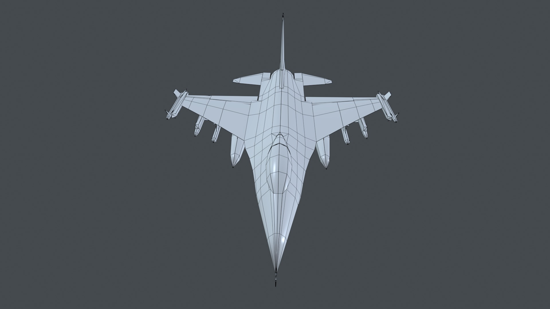 Asset - Army - F16A Fighting Falcon - 3D MODEL Low-poly Low-poly 3D model_44