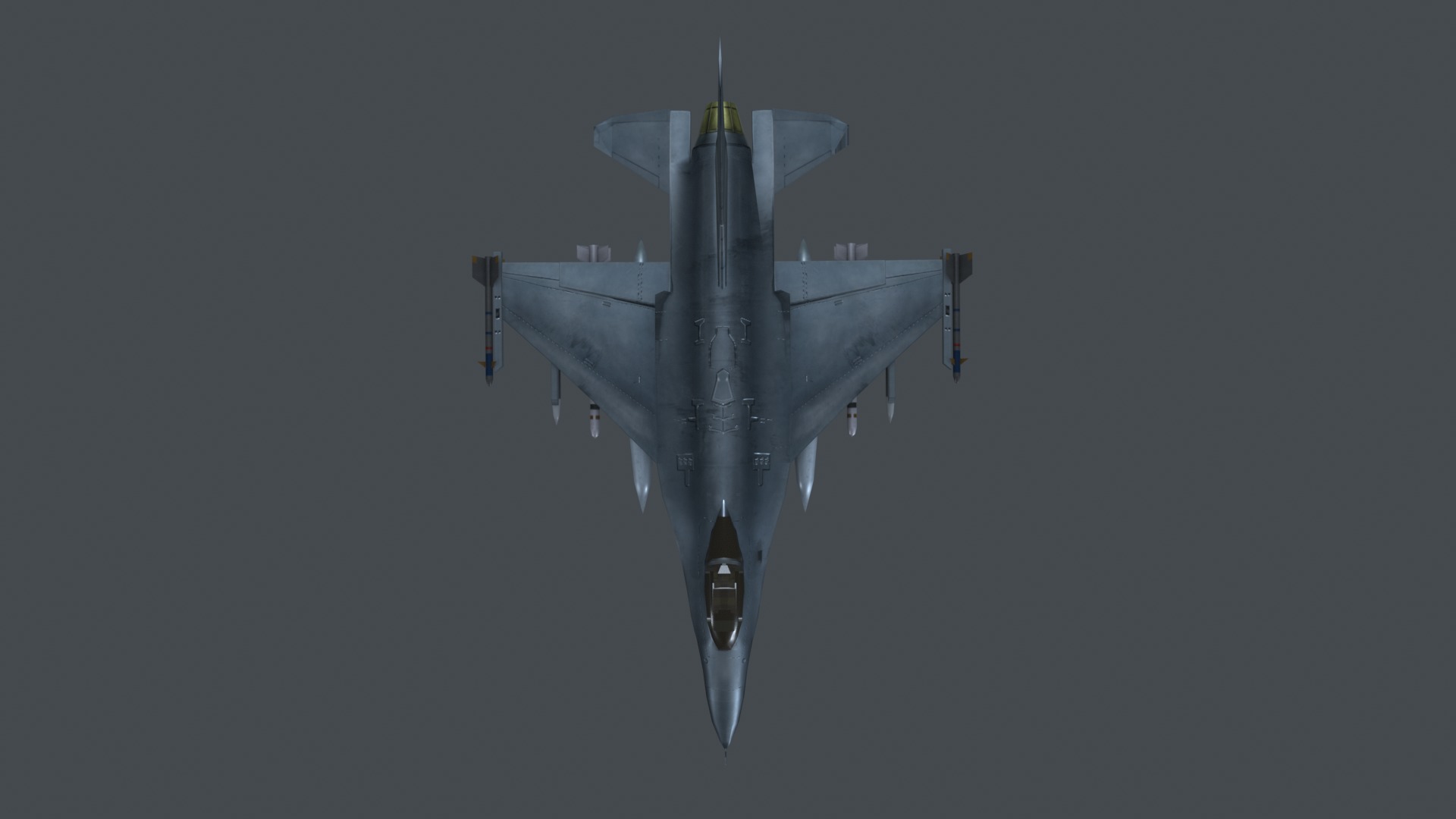 Asset - Army - F16A Fighting Falcon - 3D MODEL Low-poly Low-poly 3D model_32