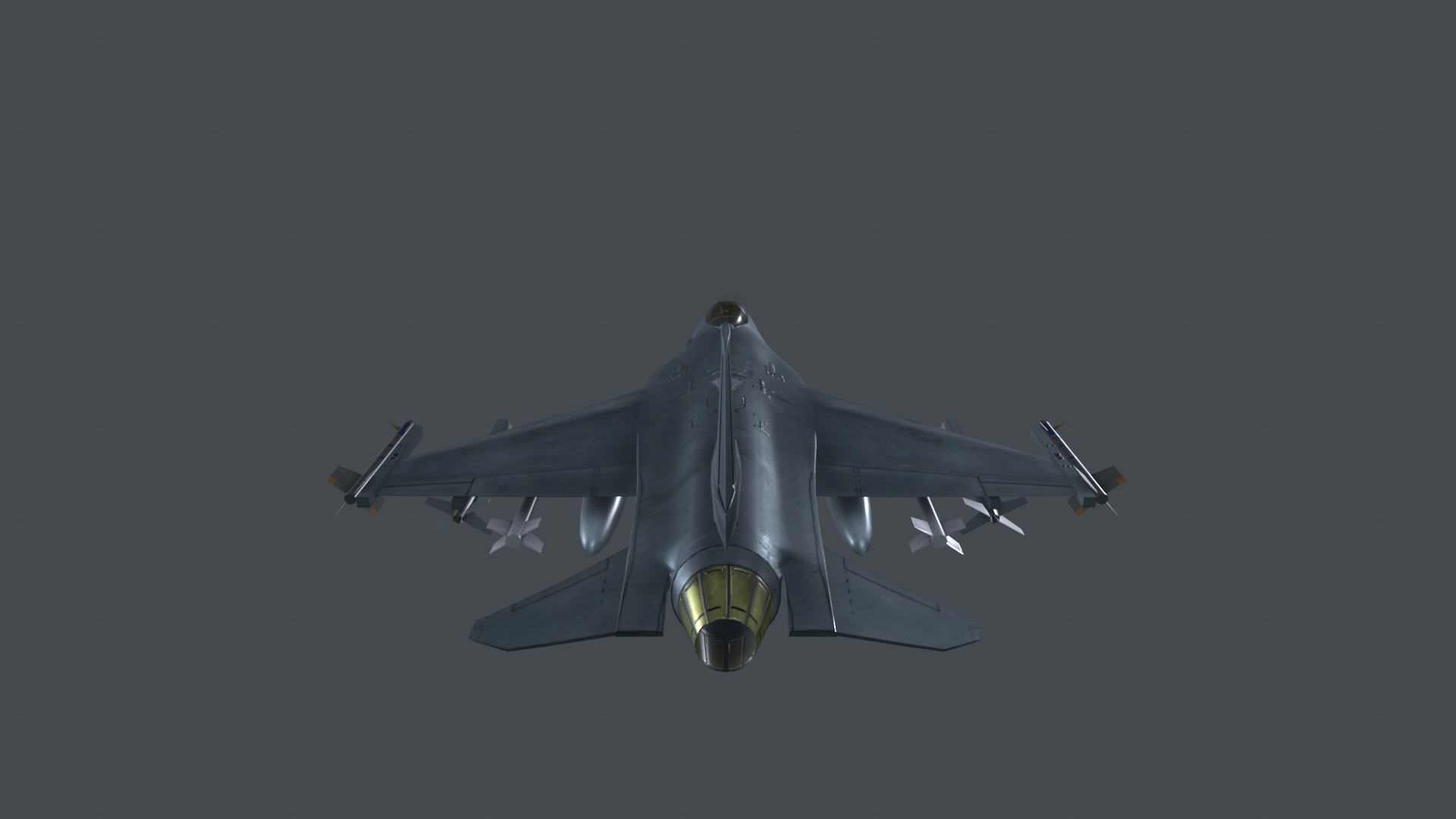 Asset - Army - F16A Fighting Falcon - 3D MODEL Low-poly Low-poly 3D model_11