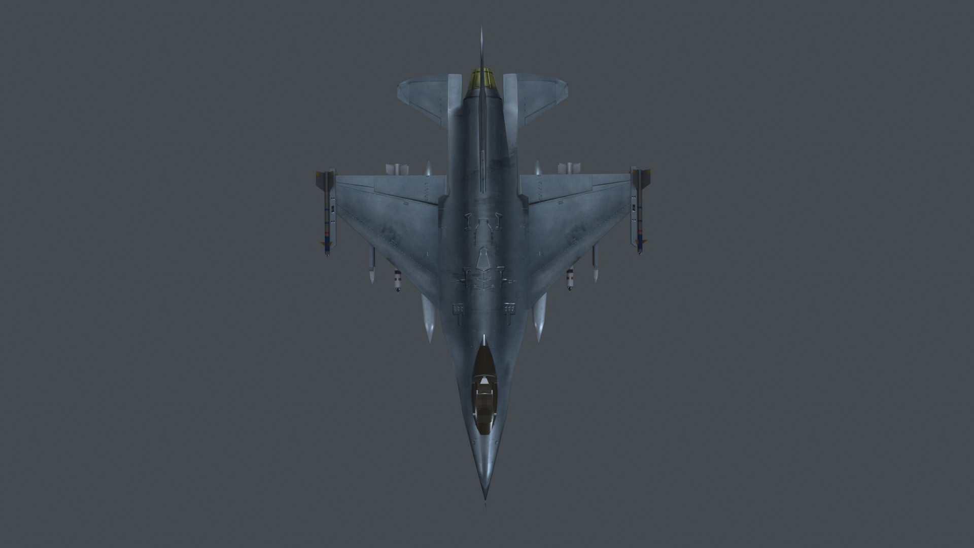 Asset - Army - F16A Fighting Falcon - 3D MODEL Low-poly Low-poly 3D model_42