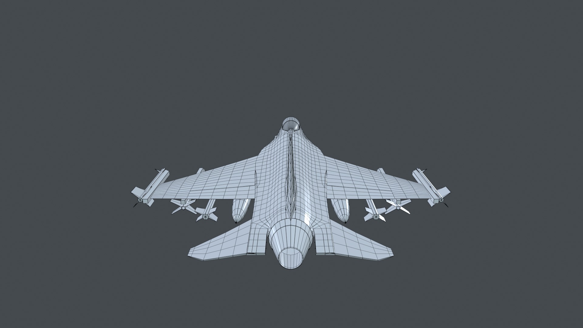 Asset - Army - F16A Fighting Falcon - 3D MODEL Low-poly Low-poly 3D model_16