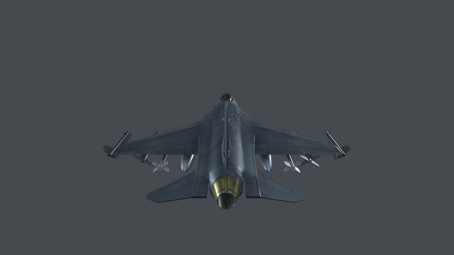 Asset - Army - F16A Fighting Falcon - 3D MODEL Low-poly Low-poly 3D model_21