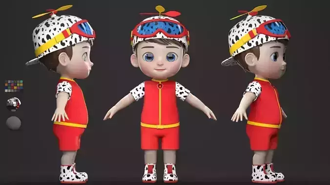 Cartoon Baby  Brother Character 3D