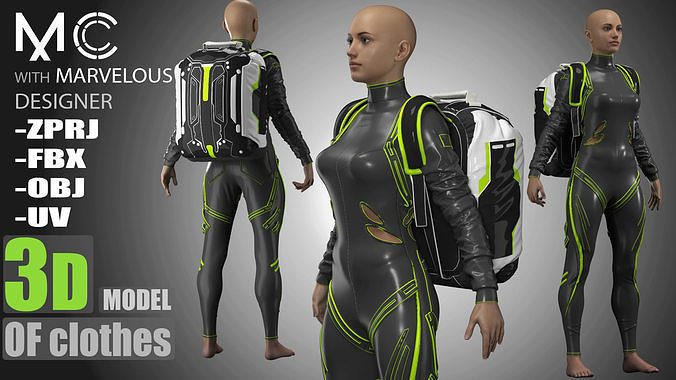 3d model clothes and backpack 3D model